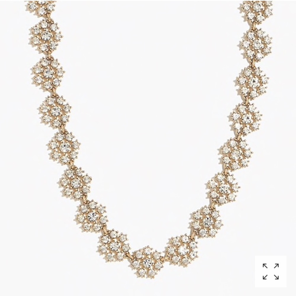 Jcrew Crystal Snowflake Necklace